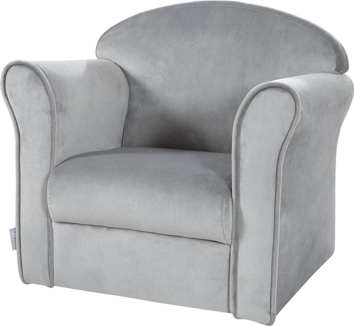 Kinderfauteuil Lil Sofa Junior 43 Cm Fluweel van roba in Grijs – productfoto