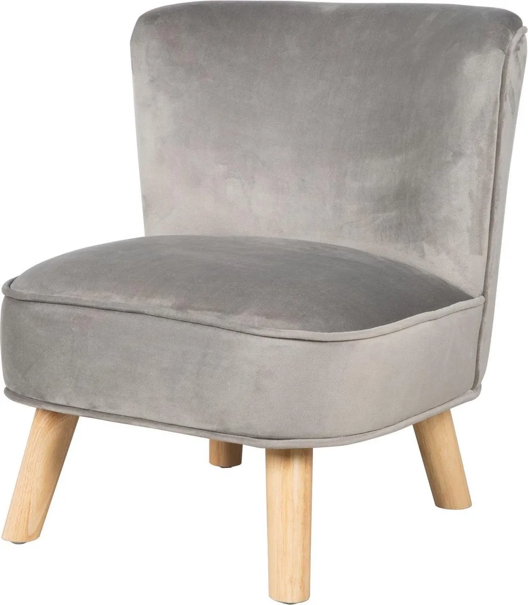 Kinderfauteuil Lil Sofa Junior 44 X 50 Cm Fluweel van roba in Grijs – productfoto