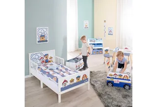 Kinderregal PAW Patrol, inklusive 5 Stoffboxen in 2 Größen de roba en Blanc – photo produit 3 sur 5