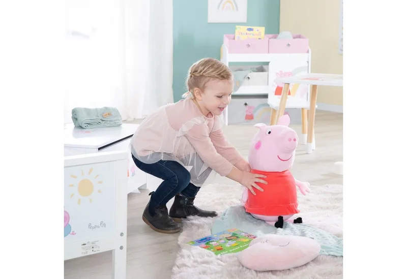 Kinderregal Peppa Pig, inklusive 5 Stoffboxen in 2 Größen de roba en Blanc – photo produit 5 sur 5