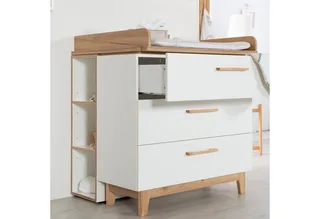 Kinderregal Universal, Seitenregal passend unter roba Wickelkommoden de roba en Blanc – photo produit 2 sur 4