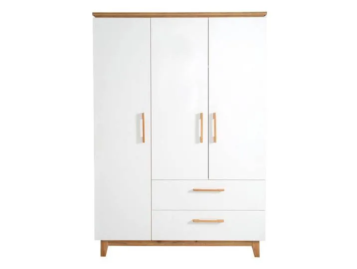 Kleiderschrank 135 x 200 x 55 cm weiß de roba – photo produit