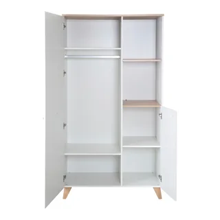 Kleiderschrank Leon 2-türig från roba i Vit, 100 × 180 mm – produktbild 2 av 3