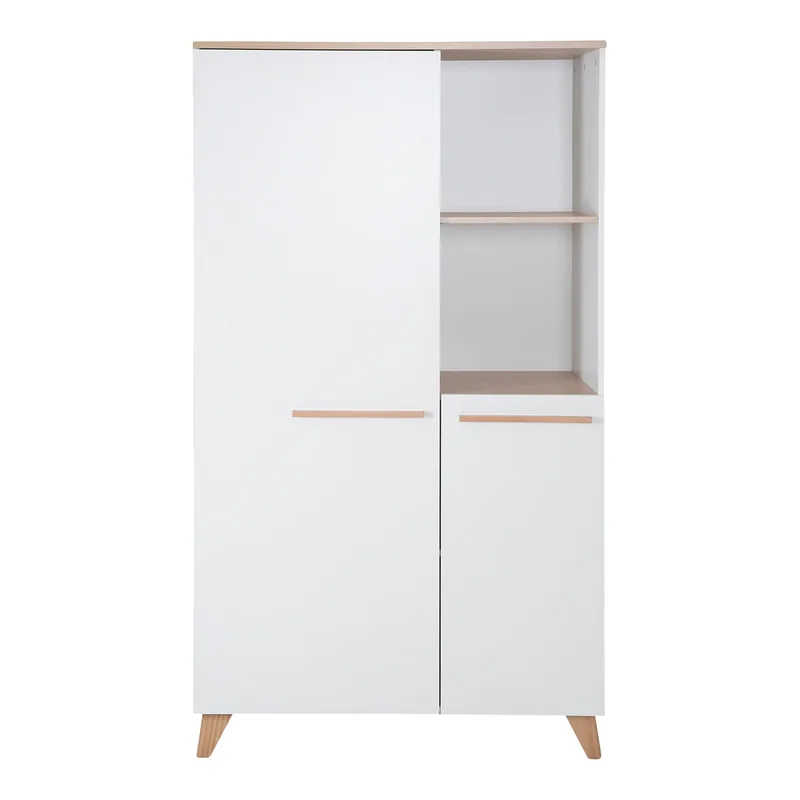 Kleiderschrank Leon 2-türig från roba i Vit, 100 × 180 mm – produktbild 1 av 3