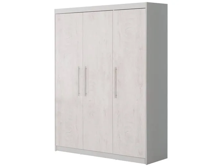 Kleiderschrank 'Maren 2', 3-Türen, 6 Böden, Drehtürenschrank, Lichtgrau & Weiß från roba – produktbild