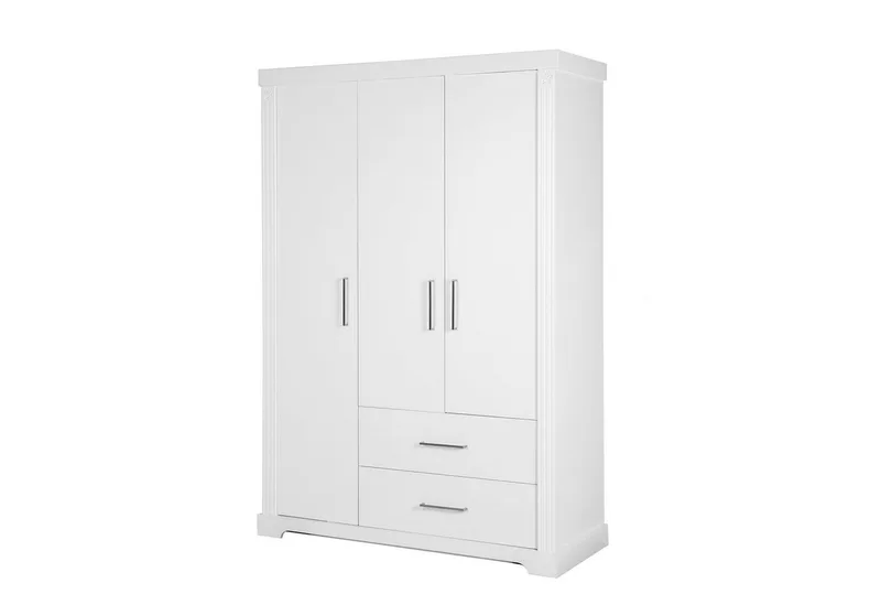 Kleiderschrank Maxi 3-türiger Drehtürenschrank aus Holz- Soft Close Türen från roba i Vit – produktbild 1 av 5