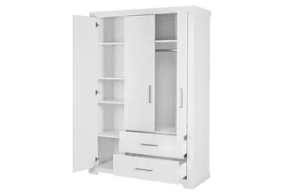 Kleiderschrank Maxi 3-türiger Drehtürenschrank aus Holz- Soft Close Türen från roba i Vit – produktbild 3 av 5