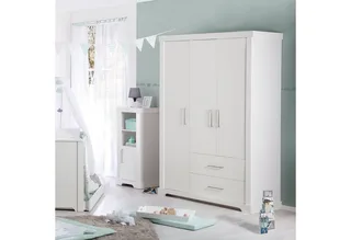 Kleiderschrank Maxi 3-türiger Drehtürenschrank aus Holz- Soft Close Türen från roba i Vit – produktbild 2 av 5
