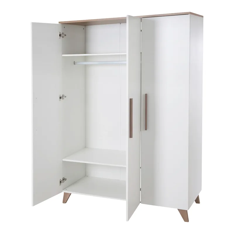 Kleiderschrank Ole 3-türig från roba i Vit, 52 × 119 mm – produktbild 3 av 3
