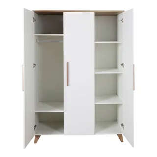 Kleiderschrank Ole 3-türig från roba i Vit, 52 × 119 mm – produktbild 2 av 3