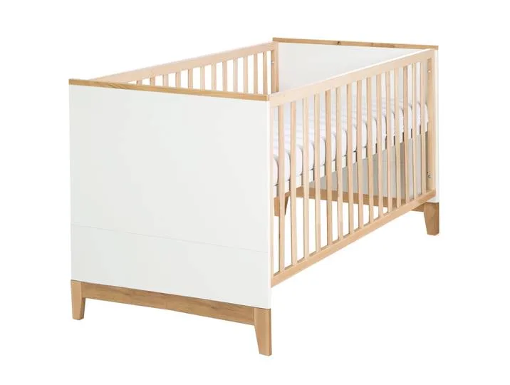 Kombi-Kinderbett 'Finn', 70 x 140 cm, höhenverstellbar, 3 Schlupfsprossen, umbaubar fra roba – produktbillede