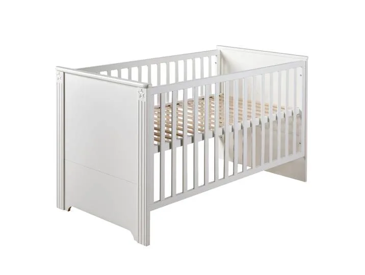 Kombi-Kinderbett 'Maxi', 70 x 140 cm, 3-fach höhenverstellbar, umbaubar zum Juniorbett fra roba – produktbillede