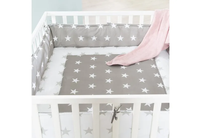 Laufgitter 100 x 100 cm Spielgitter mit Textileinlage - verschiedene Designs, quadratischer Laufstall inkl. Schutzeinlage & Rollen by roba in White – product photo 3 of 5
