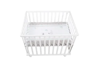 Laufgitter 4-eckig, Laufstall, inkl. Schutzeinlage & Rollen, höhenverstellbar by roba in White – product photo 3 of 5