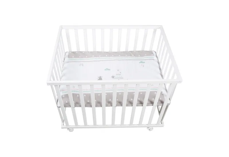 Laufgitter 4-eckig, Laufstall, inkl. Schutzeinlage & Rollen, höhenverstellbar by roba in White – product photo 3 of 5