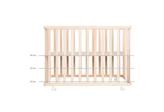 Laufgitter Adam & Eule, 4-eckig, Laufstall, inkl. Schutzeinlage & Rollen, höhenverstellbar von roba in Beige – Produktfoto 5 von 5