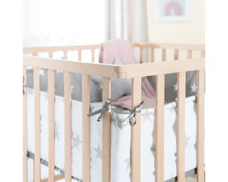 Laufgitter Little Stars, Laufstall inkl. Schutzeinlage, höhenverstellbar mit Rollen by roba in Beige – product photo 2 of 5