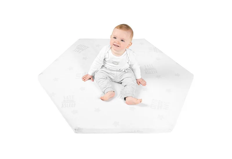 Laufgitter-Matratze safe asleep®, roba®, 4 cm hoch, für 6-eckige Laufgitter by roba in White – product photo 3 of 5