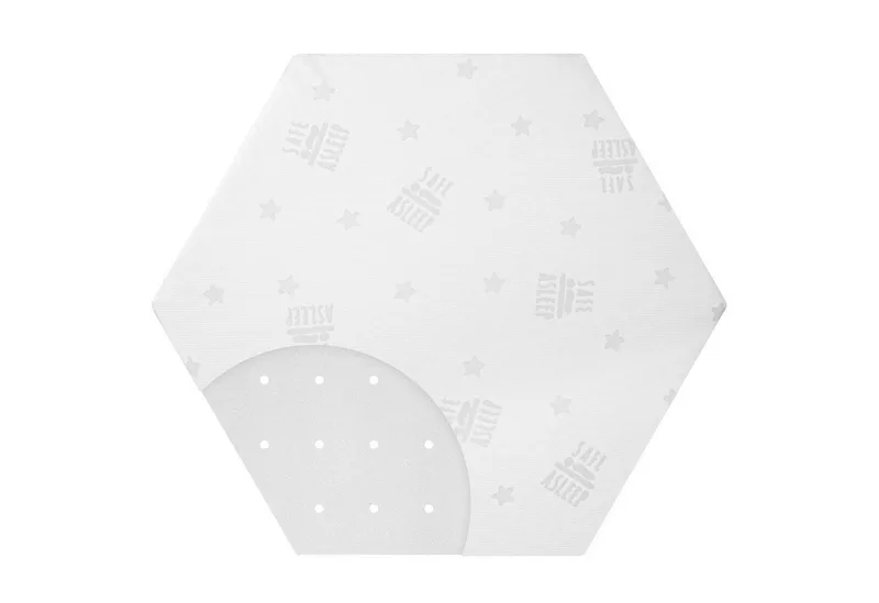 Laufgitter-Matratze safe asleep®, roba®, 4 cm hoch, für 6-eckige Laufgitter by roba in White – product photo 2 of 5