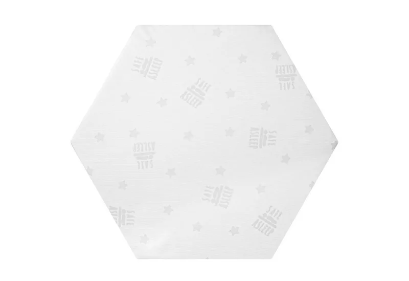 Laufgitter-Matratze safe asleep®, roba®, 4 cm hoch, für 6-eckige Laufgitter van roba in Weiß – productfoto
