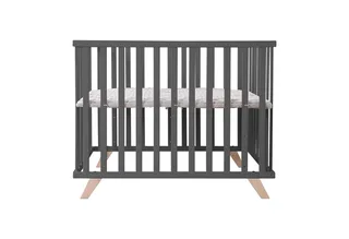 Laufgitter roba style, Laufstall, inkl. Schutzeinlage & Holzfüßen, höhenverstellbar by roba in Grey – product photo 3 of 5