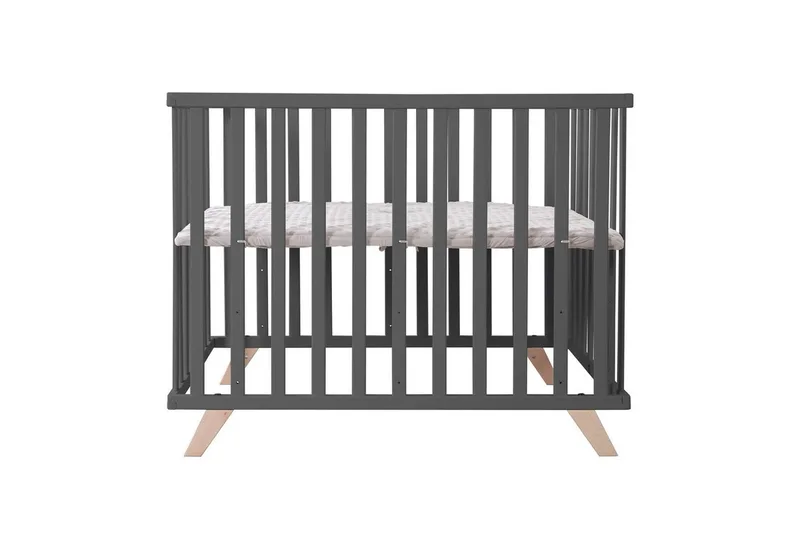 Laufgitter roba style, Laufstall, inkl. Schutzeinlage & Holzfüßen, höhenverstellbar by roba in Grey – product photo 3 of 5