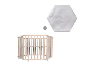 Laufgitter roba Style Laufstall, inkl. Schutzeinlage & Rollen, höhenverstellbar by roba in Grey – product photo 5 of 5