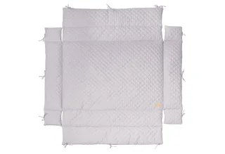 Laufgittereinlage roba Style für Laufgitter 75 x 100 & 100 x 100 cm, Gesteppte Einlage mit Seitenpolsterung - Universal von roba in Grau, Silber – Produktfoto 1 von 5