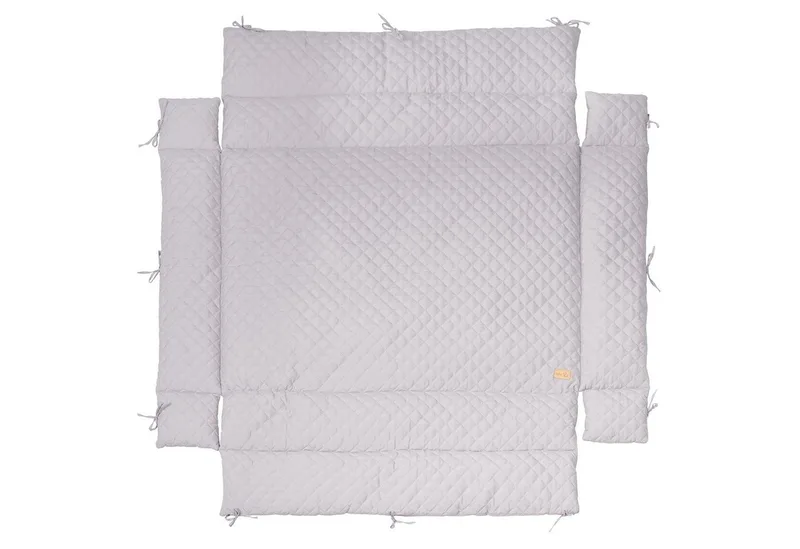 Laufgittereinlage roba Style für Laufgitter 75 x 100 & 100 x 100 cm, Gesteppte Einlage mit Seitenpolsterung - Universal van roba in Grau, silberfarben – productfoto