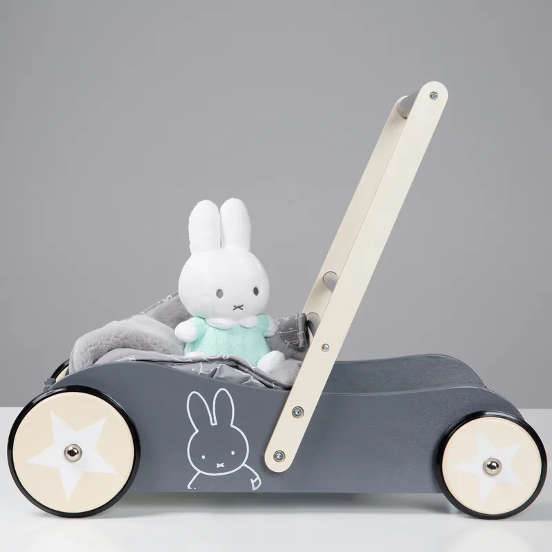 Lauflernwagen Miffy, mit Bremse, als Puppenwagen nutzbar fra roba i Grå – produktbillede 2 af 3