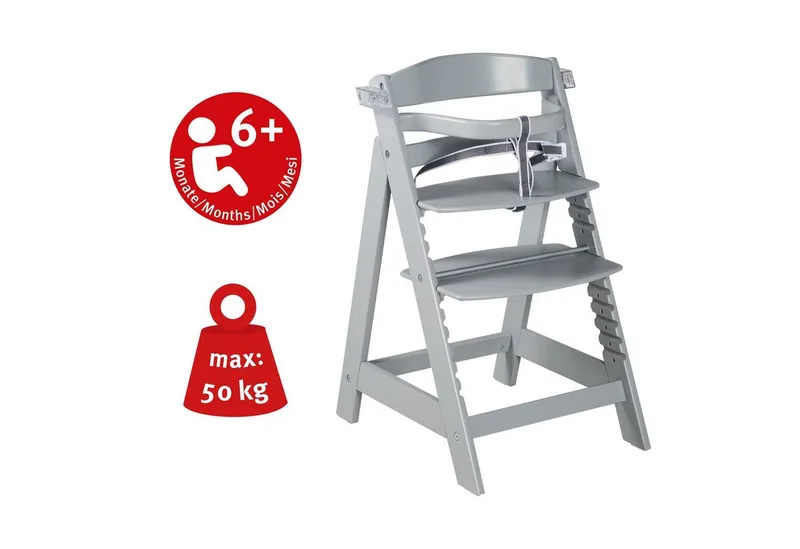 'Sit Up Click & Fun' Houten Kinderstoel - Meegroeistoel voor Baby's en Kinderen by roba in Taupe – product photo 4 of 5