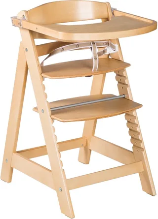 'Sit Up Click & Fun' Houten Kinderstoel - Meegroeistoel voor Baby's en Kinderen - Naturel by roba in Naturel gelakt – product photo 1 of 5