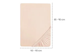 Spannbettlaken für Kinder- und Babymatratzen 40x90 & 45x90 cm oder 60x120 & 70x140 cm, Bio-Baumwolle, Frosty Almond - GOTS und Oeko-Tex Standard 100 de roba en Beige – photo produit 5 sur 5