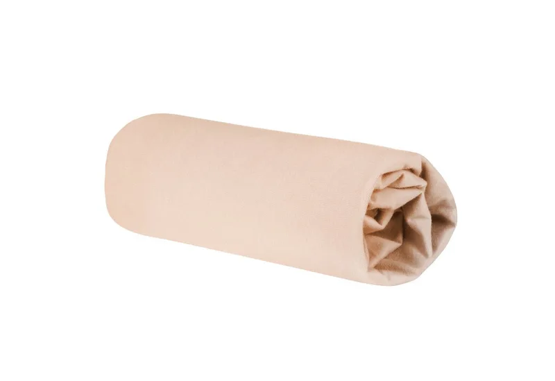 Spannbettlaken für Kinder- und Babymatratzen 40x90 & 45x90 cm oder 60x120 & 70x140 cm, Bio-Baumwolle, Frosty Almond - GOTS und Oeko-Tex Standard 100 de roba en Beige – photo produit 2 sur 5
