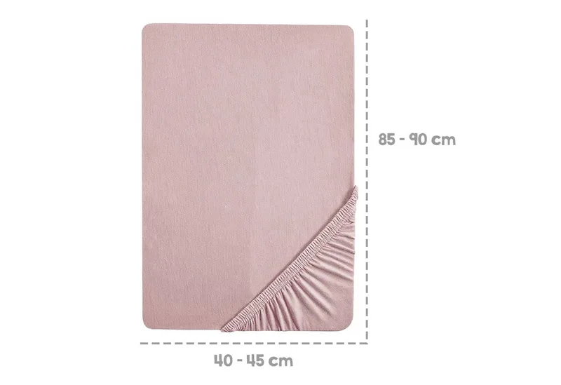 Spannbettlaken Lil Planet, 100% Baumwolle, Spannbettlaken für Wiegenmatratzen von roba in Rosa – Produktfoto 5 von 5