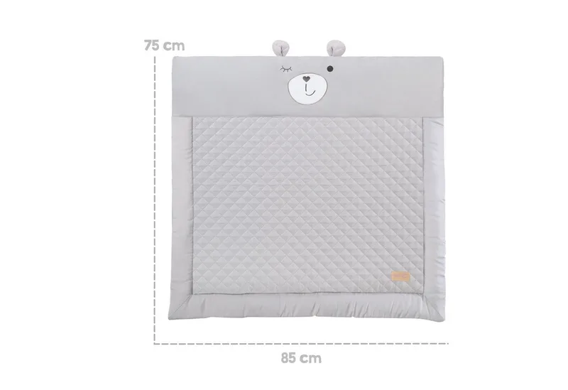 Tapis d'éveil avec arche de jeu avec 5 éléments de jeu, Gris de roba en Gris – photo produit 5 sur 5