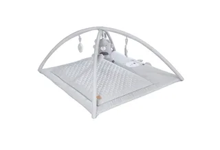 Tapis d'éveil avec arche de jeu avec 5 éléments de jeu, Gris de roba en Gris – photo produit 1 sur 5