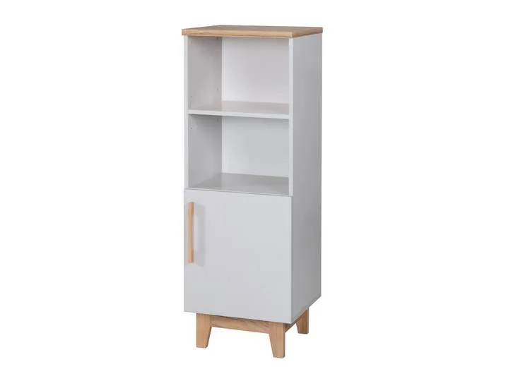 Standregal 'Caro', aus Holz für Baby- & Kinderzimmer, Soft-Close-Technik, Lichtgrau / Goldeiche fra roba – produktbillede