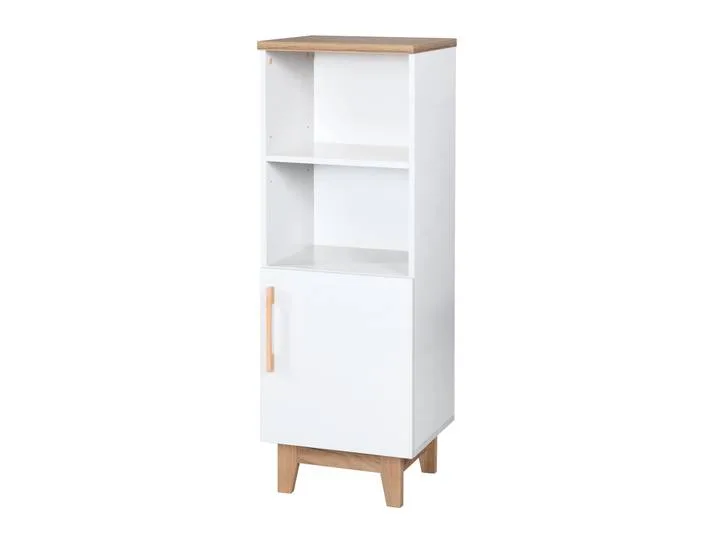 Standregal 'Finn', Holzregal für Baby-/Kinderzimmer, Soft-Close-Technik, weiß/ Goldeiche från roba – produktbild