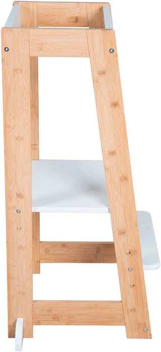 Stehhilfe Lernturm Bambus von roba in Weiß – Produktfoto 3 von 5