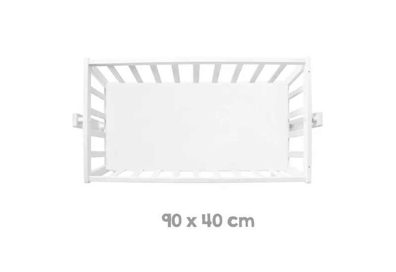 Stubenbett Wiegenset inkl. Matratze, Wiegefunktion mit Feststellknopf & Rollen van roba in Wit – productfoto 5 van 5