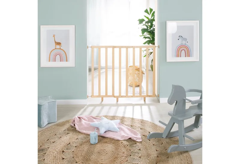 Türschutzgitter zum Klemmen, Treppengitter für Kinder & Haustiere de roba en Beige – photo produit 2 sur 5