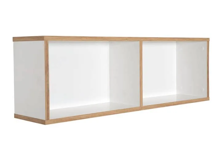 Wandregal 'Finn', passend zur Wickelkommode 'Finn', Hängeregal für Kinderzimmer, weiß/ Goldeiche van roba – productfoto