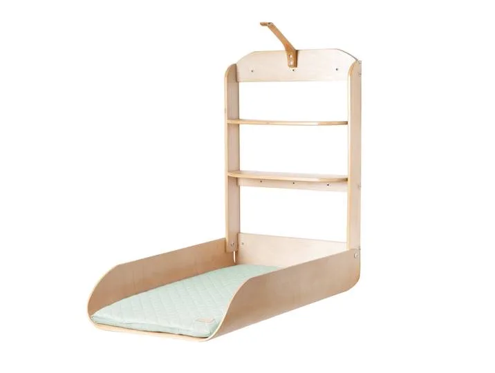 Wandwickelregal aus Formholz + Wickelauflage 'roba Style frosty green' de roba – photo produit