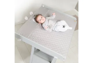 Wickelauflage roba Style, abwischbare Wickelauflage mit Bärchen-Gesicht, Haltegurt & Laschen by roba in Grey – product photo 2 of 3