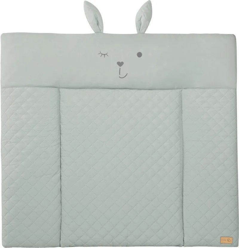 Wickelauflage Style, Soft, frosty green, mit aufgesticktem Gesicht de roba en Grün – photo produit