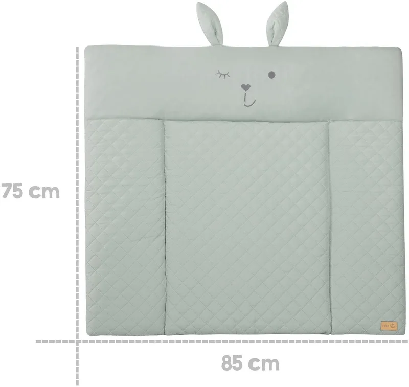Wickelauflage Style, Soft, frosty green, mit aufgesticktem Gesicht von roba in Grün – Produktfoto 5 von 5