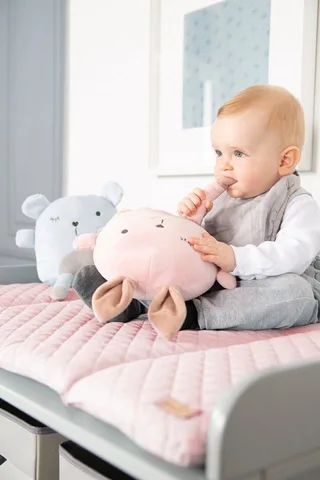 Wickelauflage Style, Soft, mauve, mit aufgesticktem Gesicht von roba in Rosa – Produktfoto 5 von 5