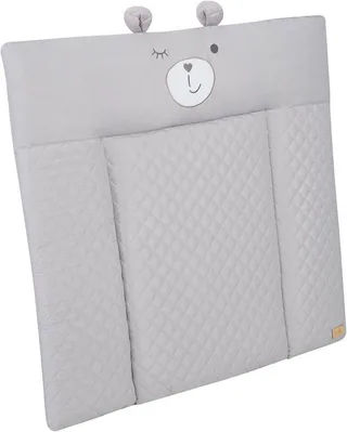 Wickelauflage Style, Soft, silbergrau, mit aufgesticktem Gesicht von roba in Grau, Silber – Produktfoto 2 von 5