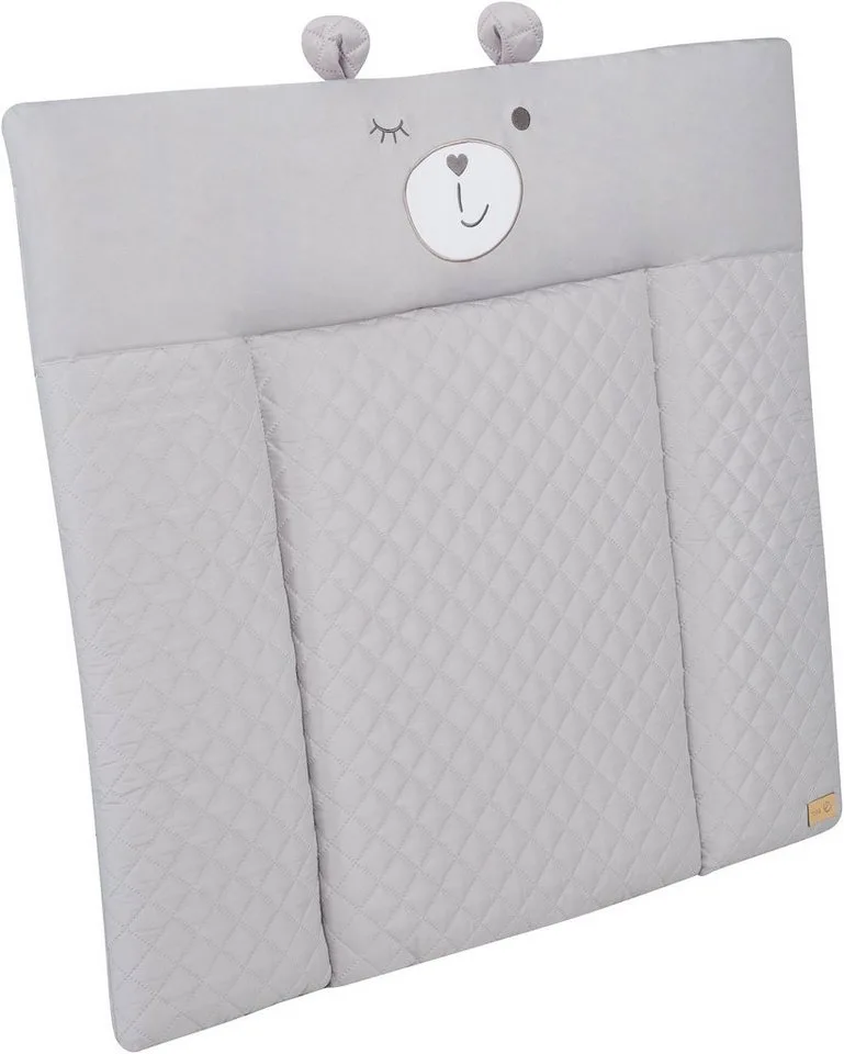 Wickelauflage Style, Soft, silbergrau, mit aufgesticktem Gesicht von roba in Grau, Silber – Produktfoto 2 von 5